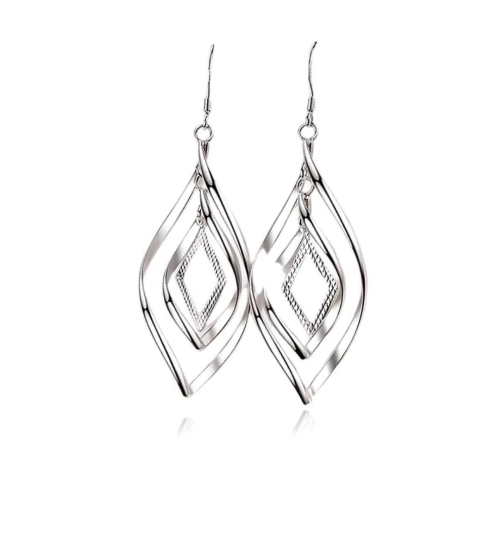 Boucles d'oreilles femme argent 925 tombantes Alice