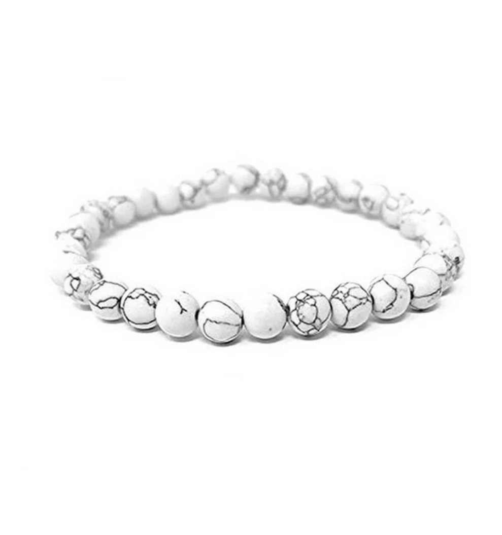 Bracelet pierres naturelles 10 mm - Howlite