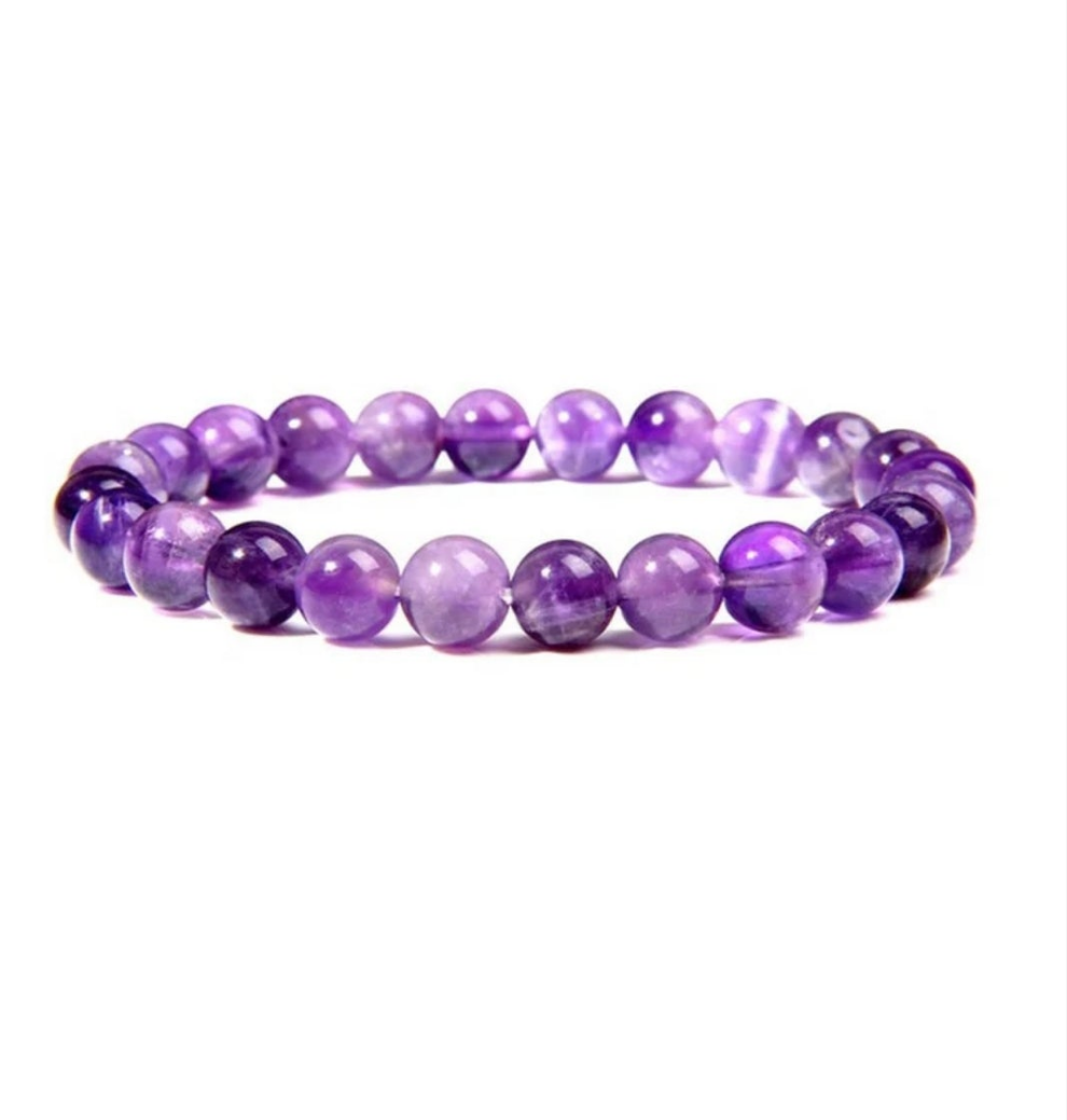Bracelet pierres naturelles 8 mm - Améthyste