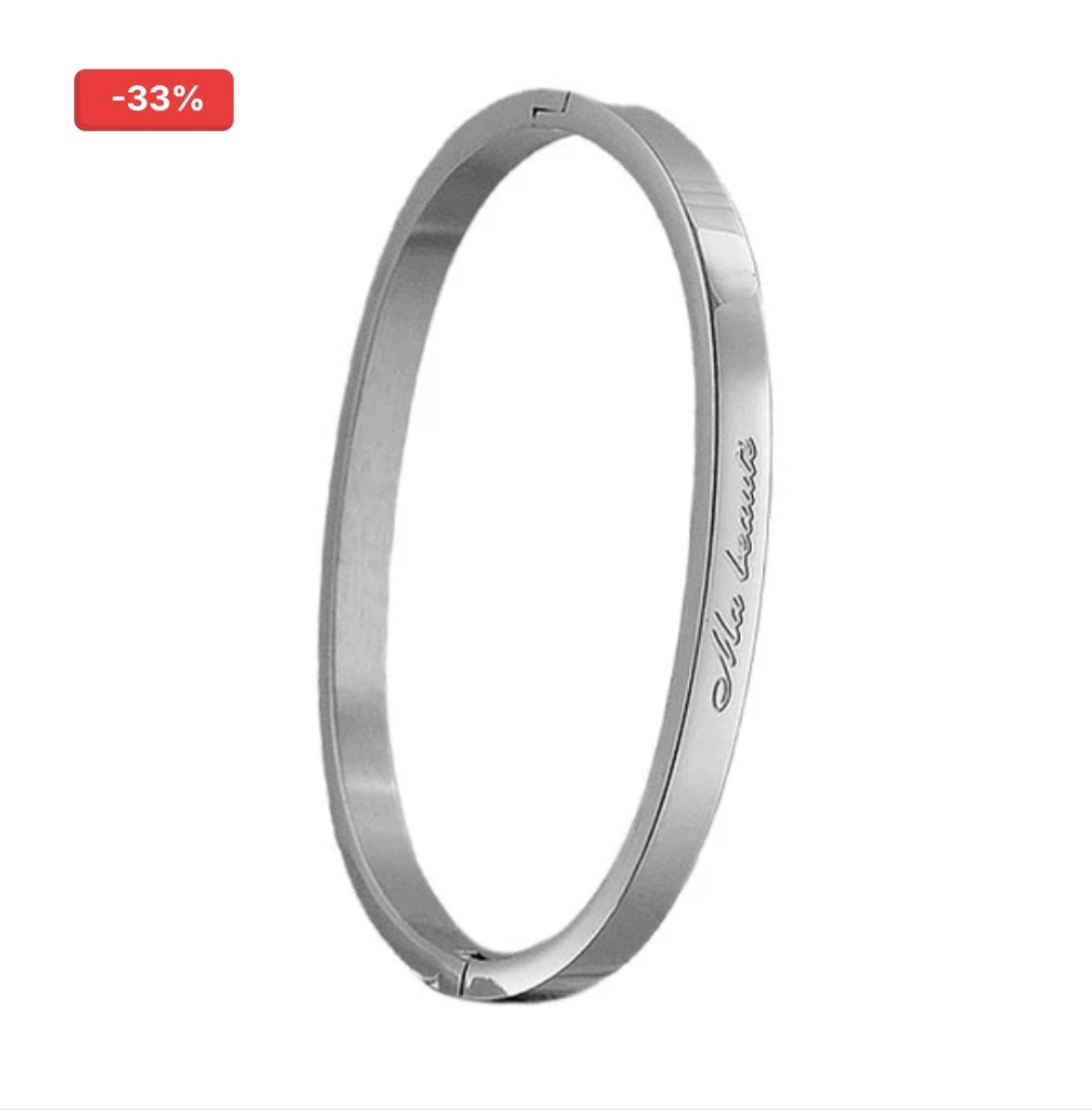 Bracelet argenté message pour enfant " Ma Beauté " en acier 316