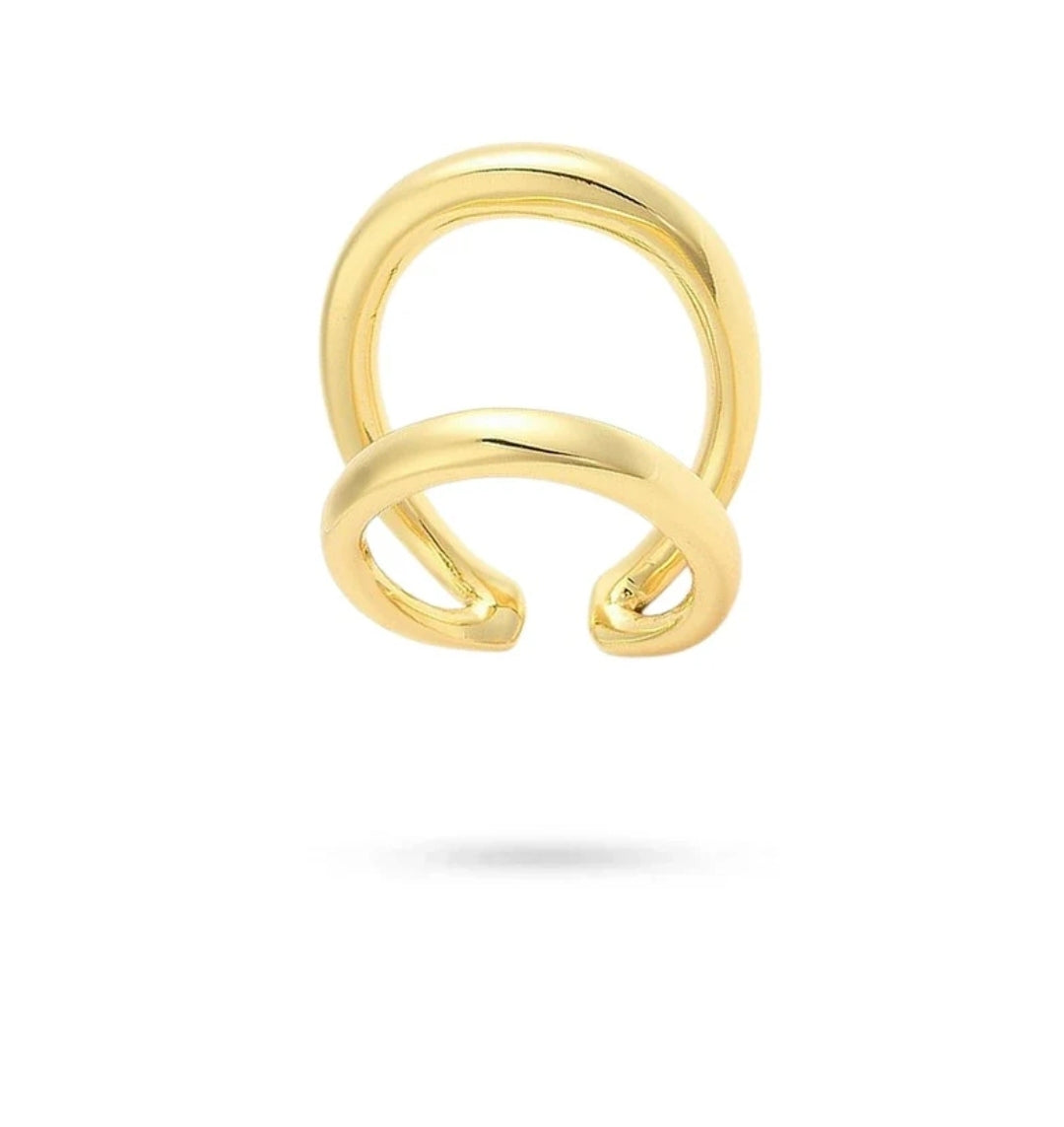 Bague femme réglable double ligne