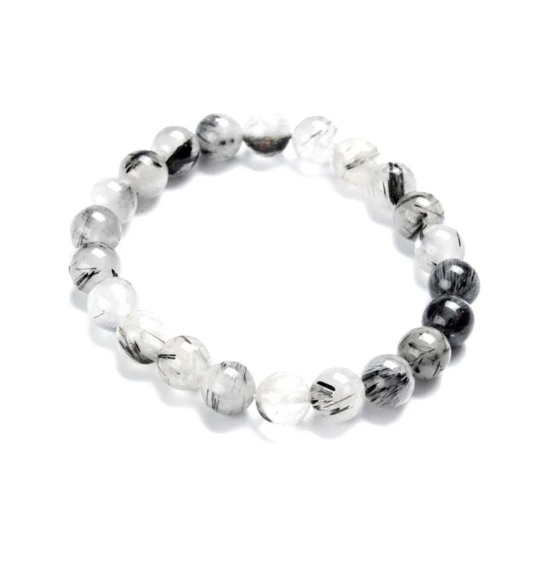 Bracelet pour homme ou femme pierres naturelles tourmaline 8 mm