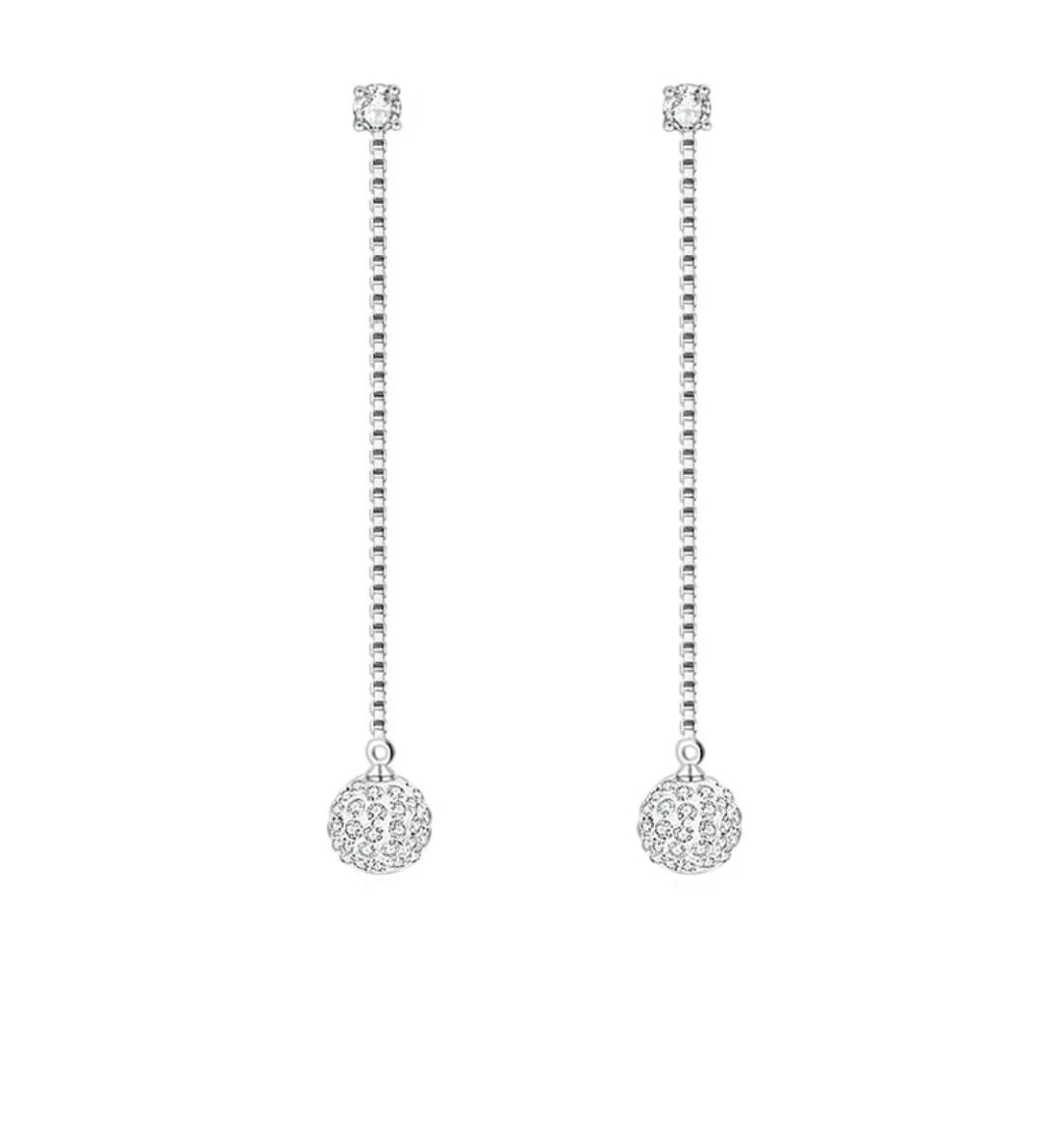 Boucles d'oreilles femme argent 925 Shamballa Virginie