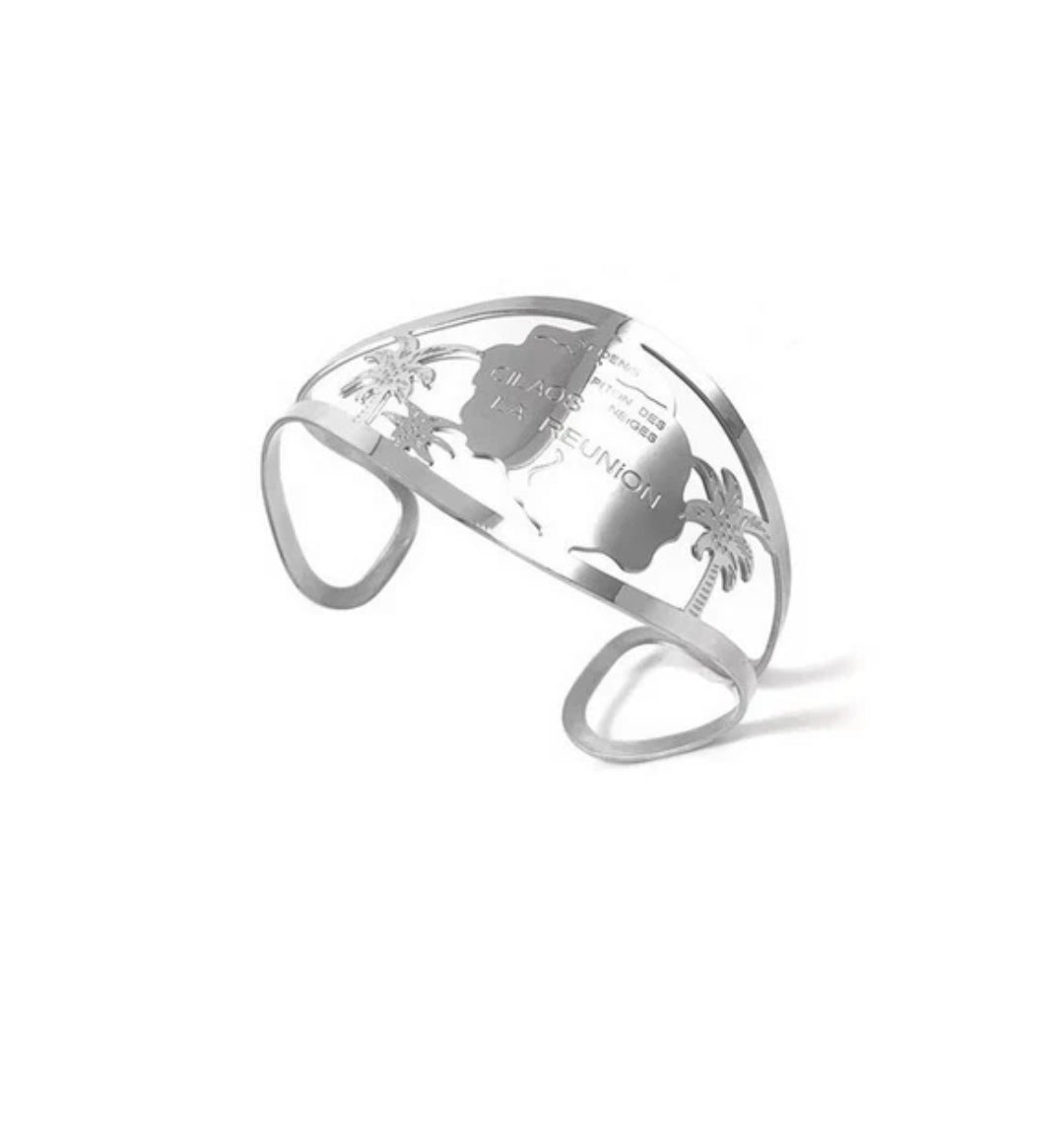 Bague en Acier 316 - La Réunion - couleur argent