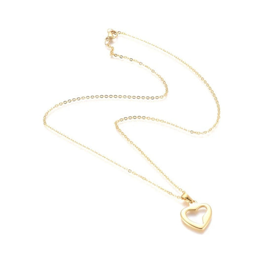 Collier femme acier inoxydable avec pendentif Cœur ajouré
