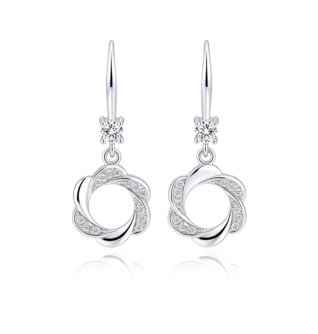 Boucles d'oreilles femme argent 925 tombante Anthéa