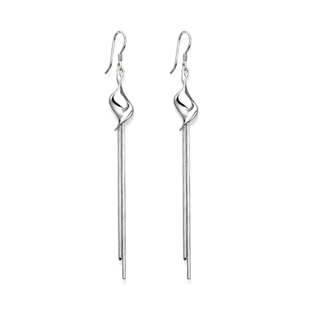 Boucles d'oreilles femme argent 925 tombante Benicia