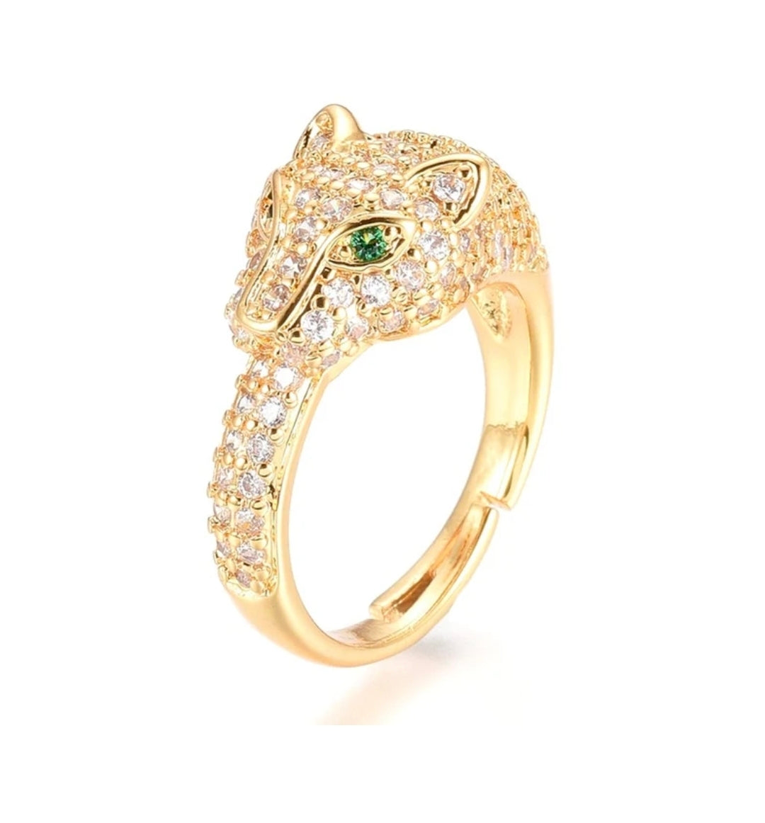 Bague femme réglable léopard