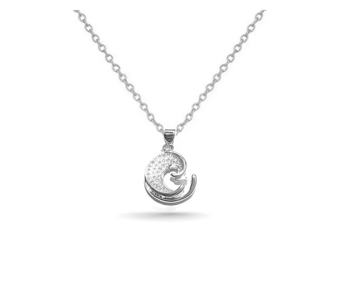 Collier rhodié femme - Coq