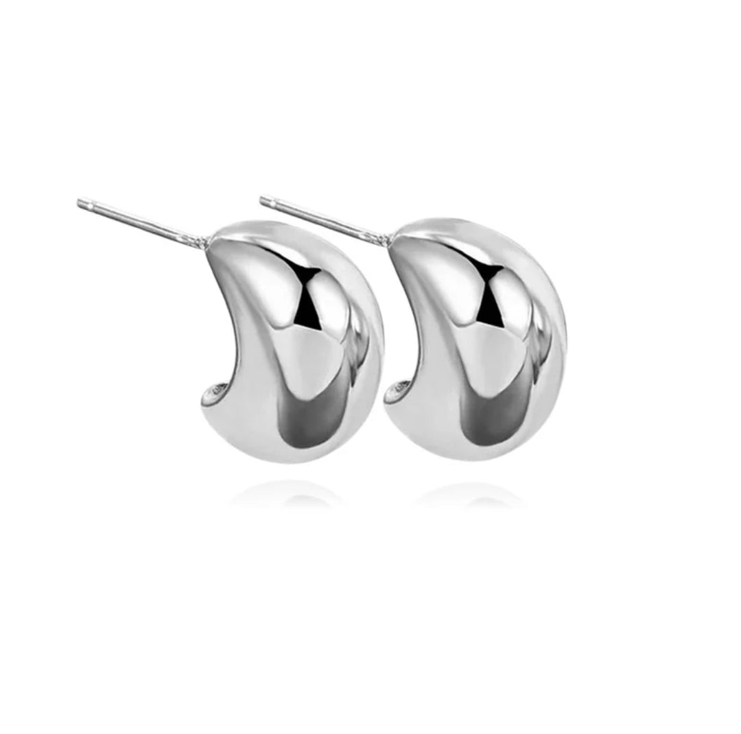 Boucles d'oreilles femme argent 925 demi lune Victoire