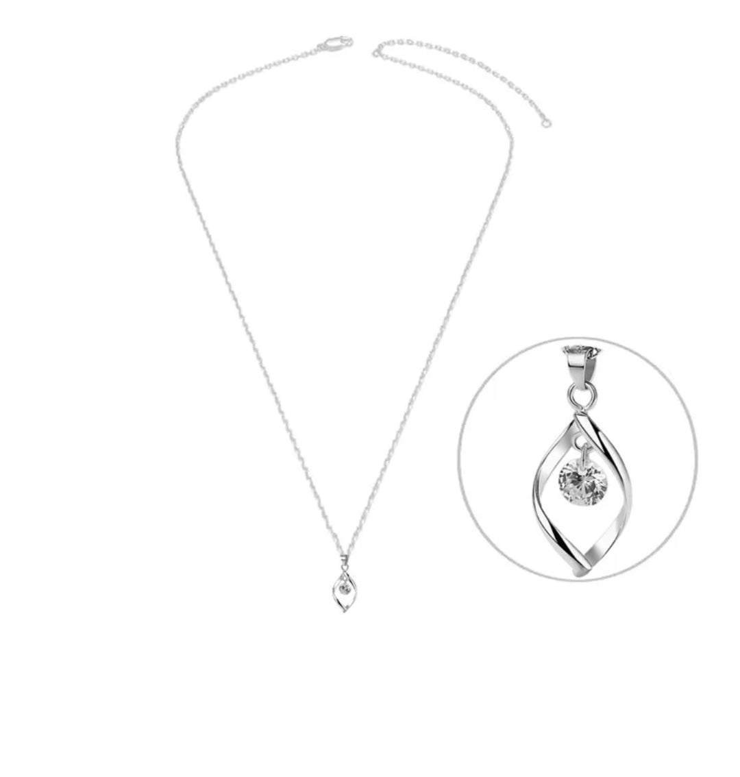 Collier femme argent 925 oxyde blanc