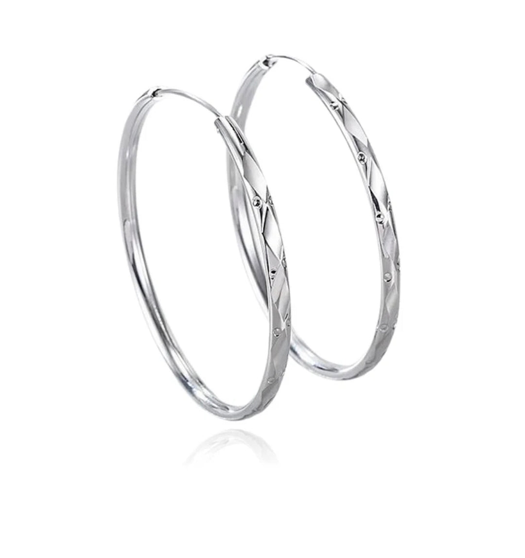 Boucles d'oreilles femme argent 925 Créoles Judith