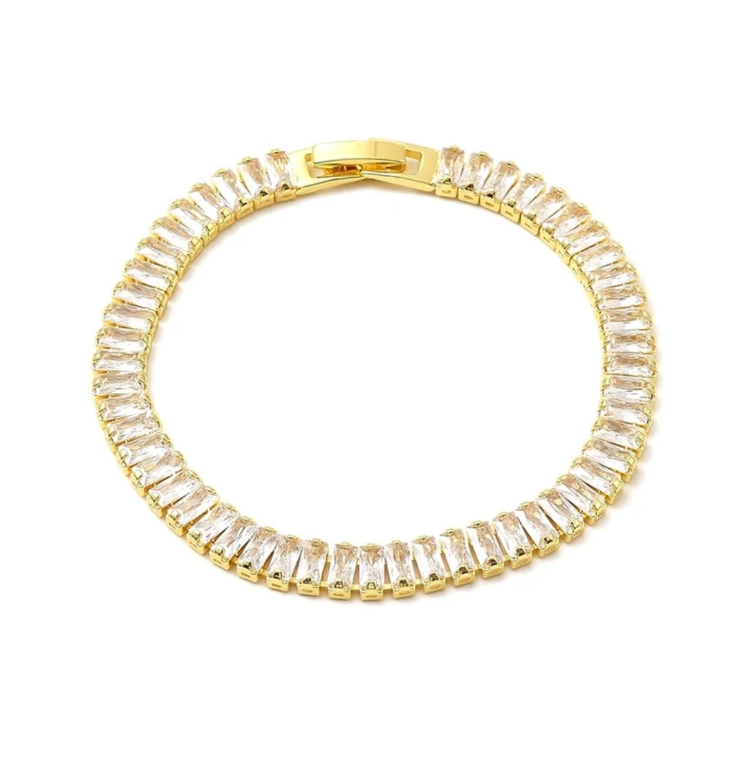 Bracelet pour femme - zirconiums blanc