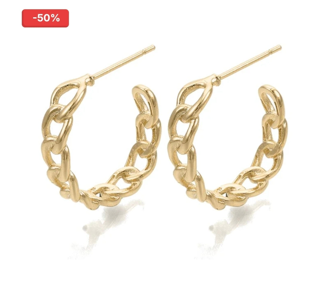 Boucles d'oreilles femme demi-Créoles