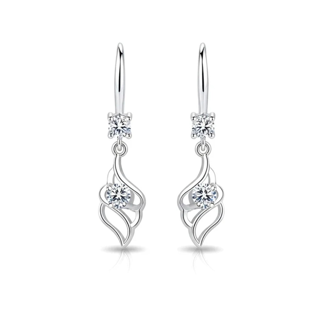 Boucles d'oreilles femme argent 925 tombante Auxane