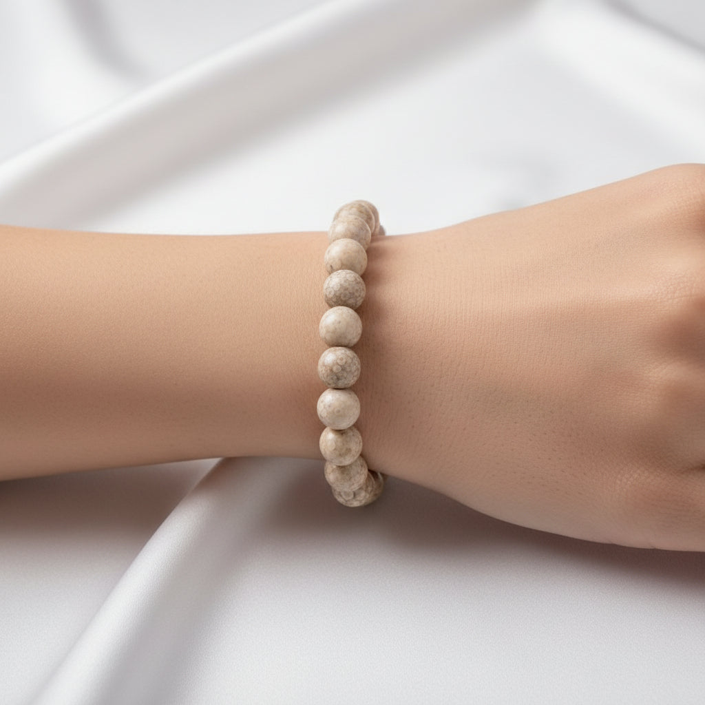 Bracelet pour homme ou femme - pierre naturelle 6 mm - Maifanite
