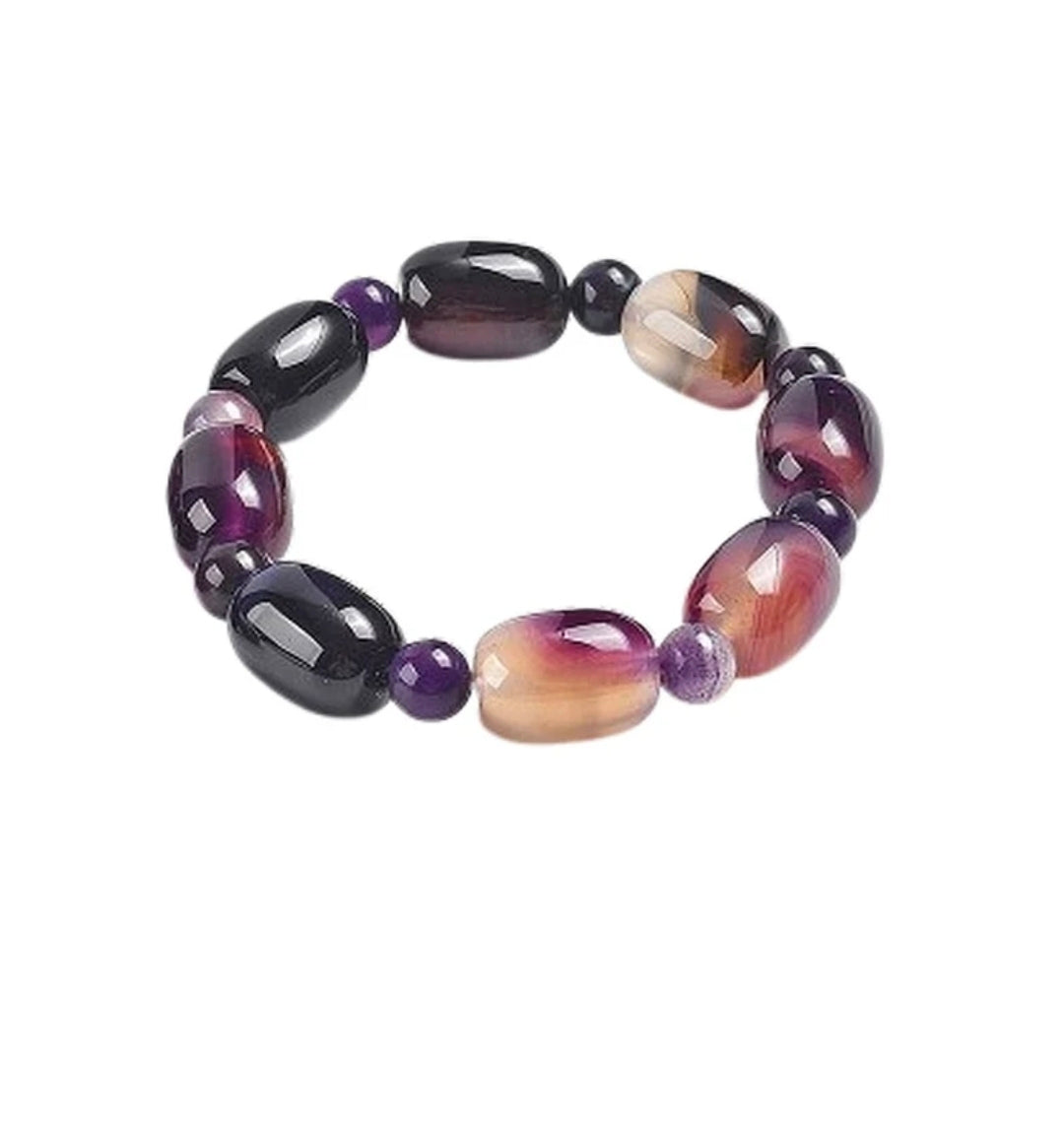 Bracelet pour homme ou femme pierre naturelle 15 mm - Agate