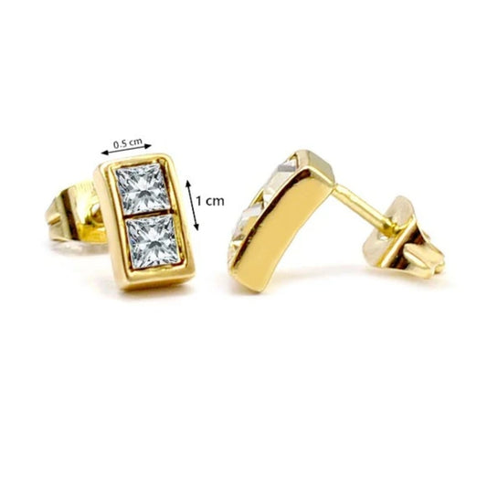 Boucles d'oreilles pour femme - Petit rectangle