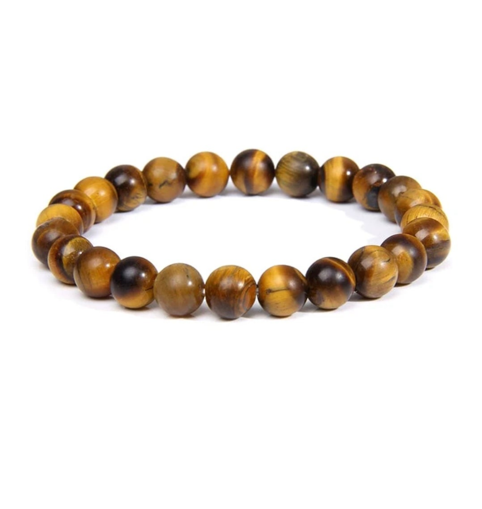 Bracelet pierre naturelle 8 mm - Œil de Tigre