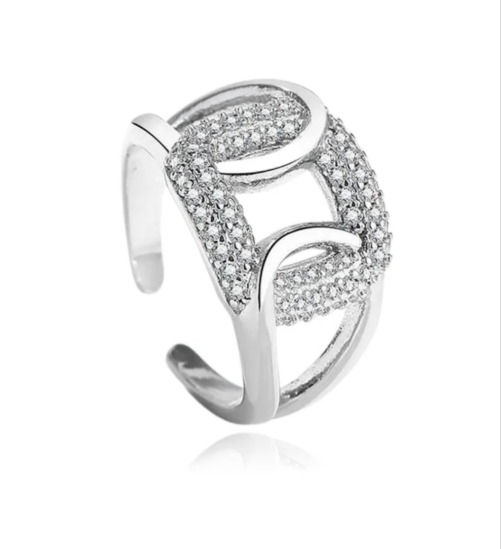 Bague femme réglable argent 925 ornée Lila