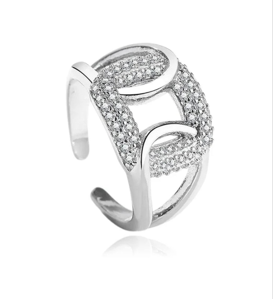 Bague femme réglable argent 925 ornée Lila