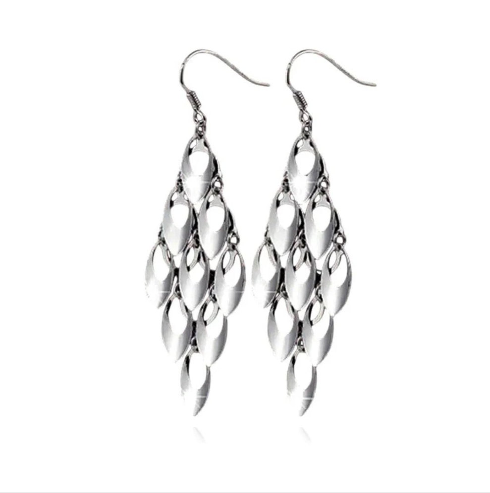 Boucles d'oreilles femme argent 925 tombantes Roxane