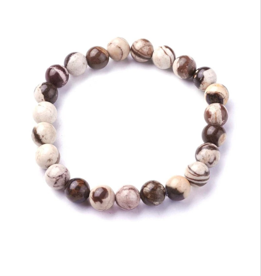 Bracelet pierres naturelles jaspe zèbre