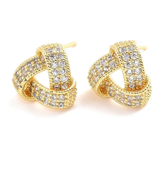 Boucles d'oreilles femme triangle de strass