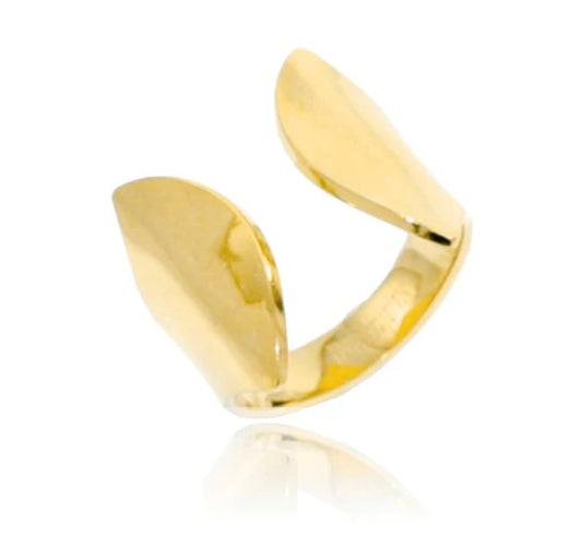 Bague femme large acier 316
