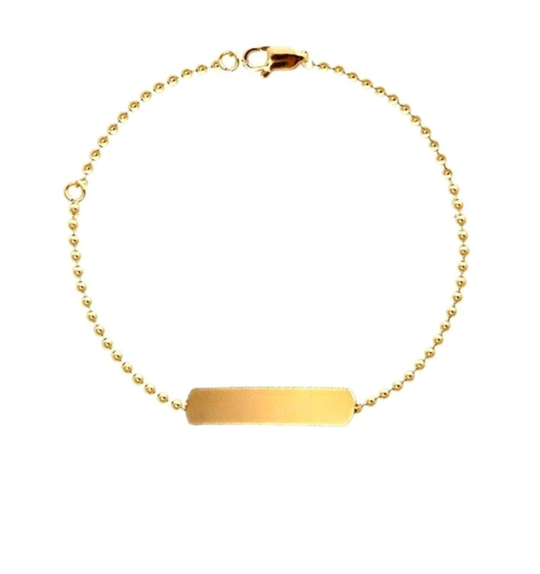 Bracelet gourmette acier inoxydable or