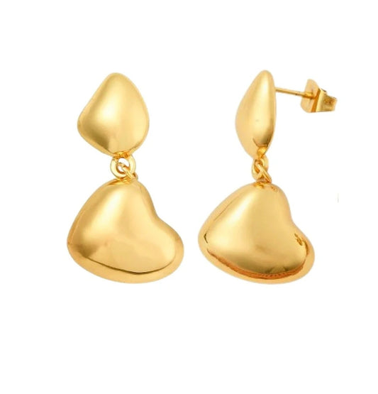 Boucles d'oreilles femme pendantes cœur