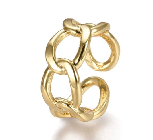 Bague femme réglable maille chaine