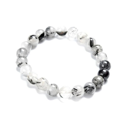 Bracelet pour homme ou femme pierres naturelles tourmaline 8 mm