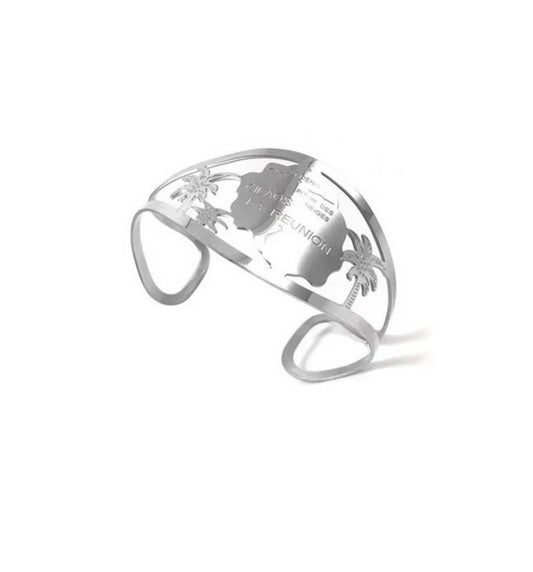 Bague en Acier 316 - La Réunion - couleur argent