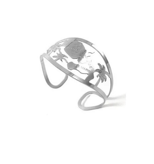 Bague en Acier 316 - Martinique - couleur argent