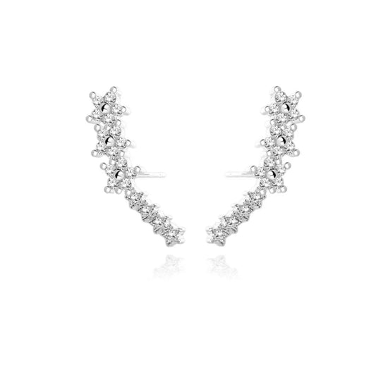 Boucles d'oreilles femme argent 925 lignée étoiles Mélinda