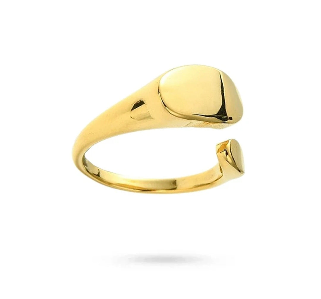 Bague femme acier inoxydable argentée ouverte