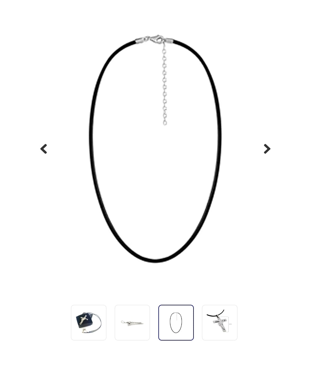 Collier croix guitare JOHNNY HALLYDAY en acier 316 - Couleur argenté avec cordon cuir et écrin