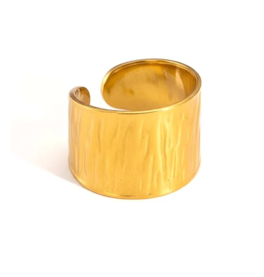 Bague femme inoxydable réglable large