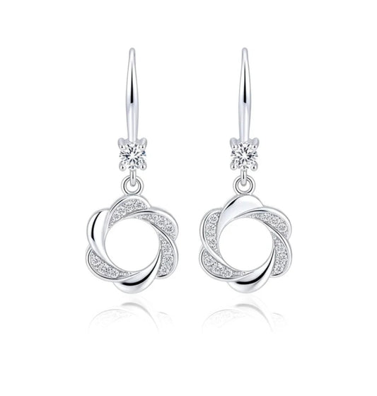 Boucles d'oreilles femme argent 925 tombante Anthéa