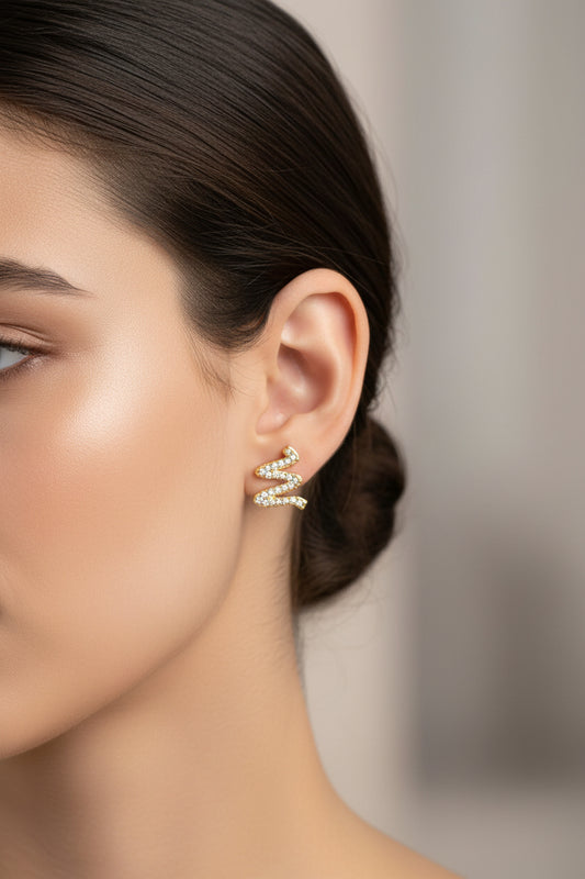 Boucles d'oreilles femme zig zag