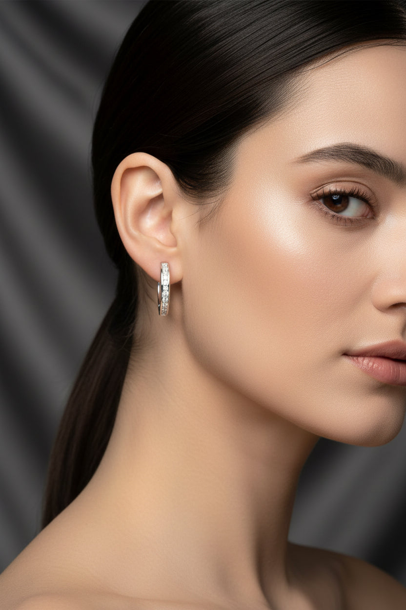 Boucles d'oreilles femme Créoles dorées à l'or fin
