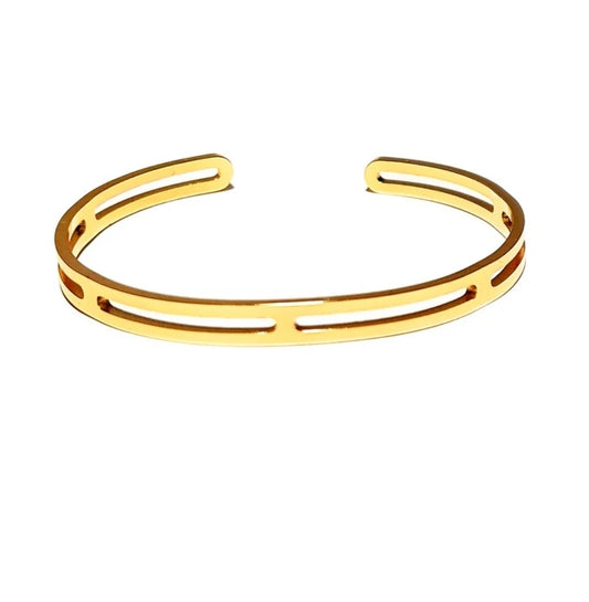Bracelet pour femme - jonc double rang