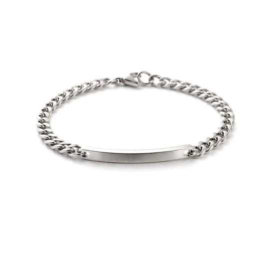 Bracelet homme gourmette en acier inoxydable