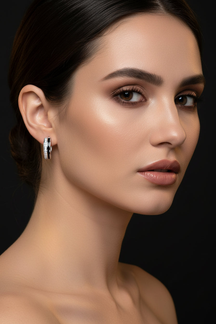 Boucles d'oreilles femme argent 925 Créoles Zuzana