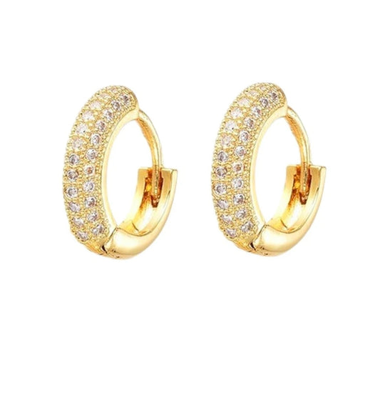 Boucles d'oreilles femme Créoles oxyde de zirconium 12 mm