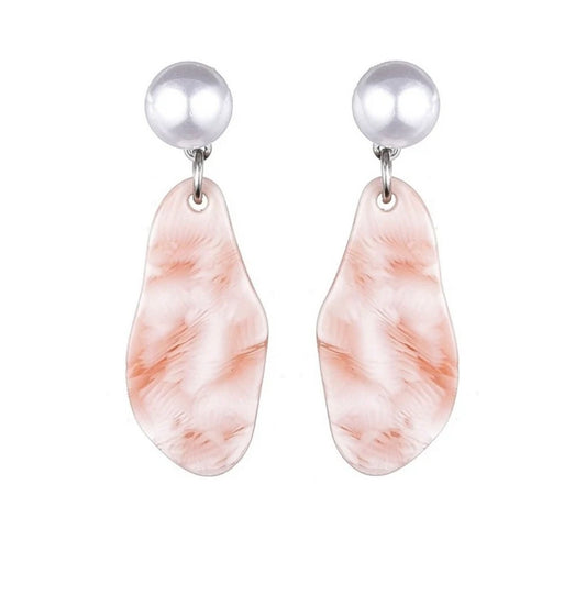 Boucles d'oreilles fantaisie tombantes résine
