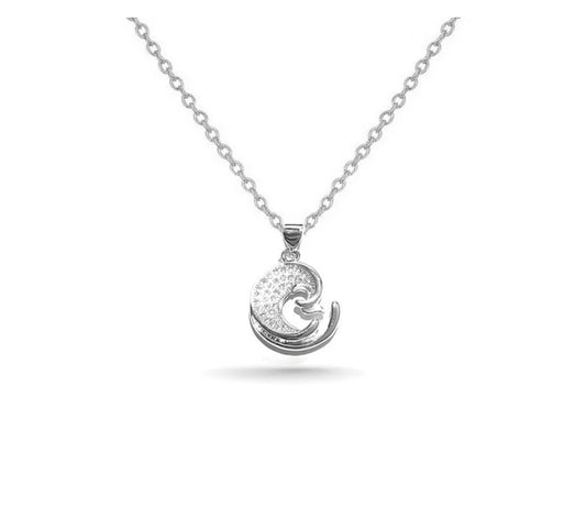 Collier rhodié femme - Coq