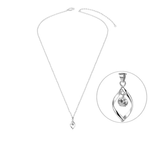 Collier femme argent 925 oxyde blanc