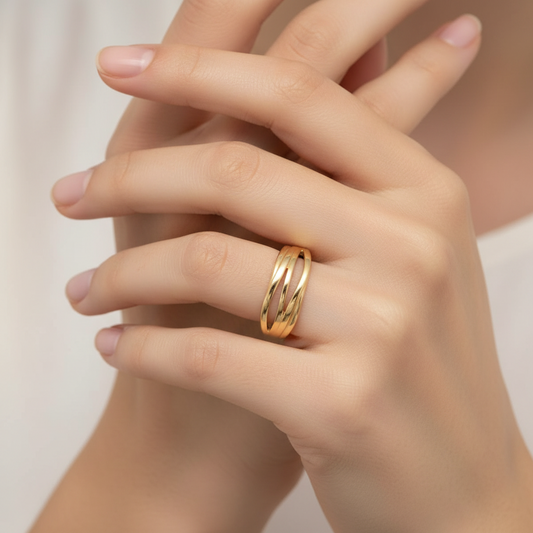 Bague femme réglable lignée